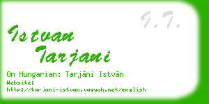 istvan tarjani business card