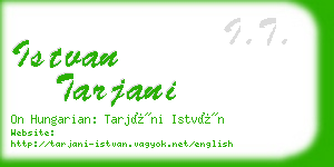 istvan tarjani business card